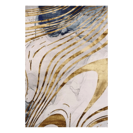 พรม MJhomedesigns 19768 Series ขนาด 160 x 230 ซม. ขาว-ทอง_0